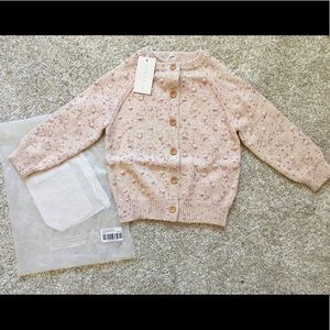 NWT Jamie Kay Raspberry Fleck Dotty Cardigan